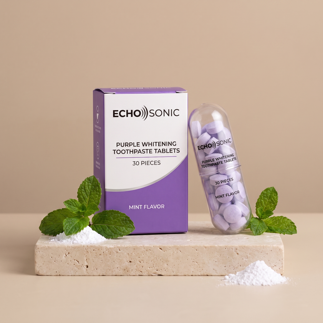 Purple Whitening Toothpaste Tablets